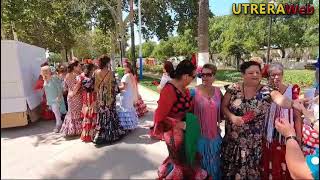 ENCUENTRO DE MUJERAS FLAMENCAS EN LA FERIA DE UTRERA DELG RUPO AMIGAS DE UTRERA [upl. by Gaultiero]