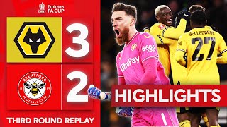 Cunha Extra Time Winner  Wolves 32 Brentford  Highlights  Emirates FA Cup 202324 [upl. by Rubio]